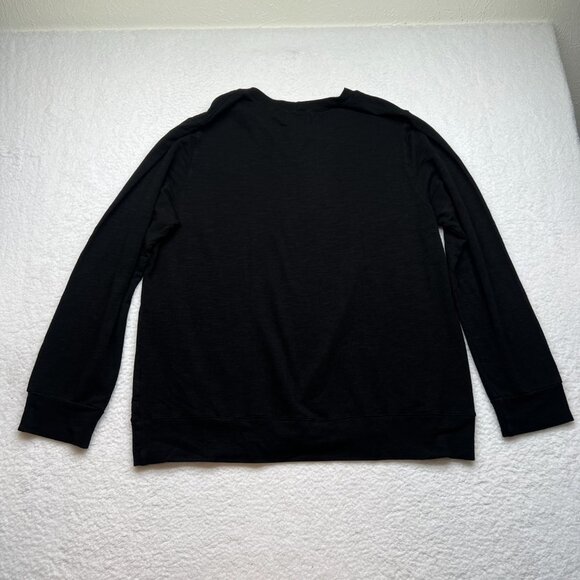 NWT Monrow | Supersoft Crew Neck Sweatshirt Black Size XXL - Picture 8 of 8